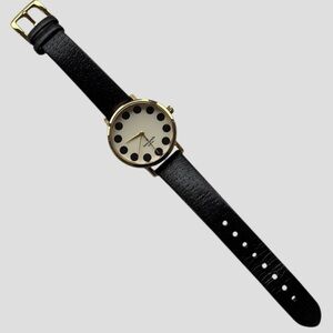 EUC Kate Spade Dot Dial Watch Black Ivory